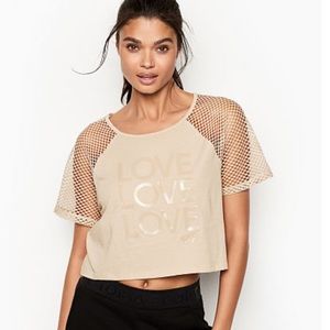 Victoria Secret Sport Mesh Crop Tee